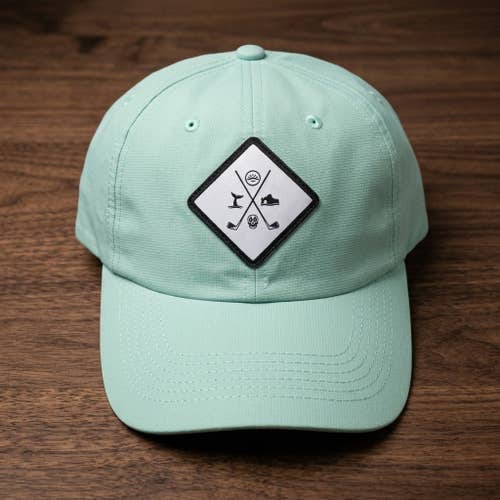 Imperial Golf Hat Teal Snapback Skull Crossed Clubs Preppy Old Money Aesthetic
