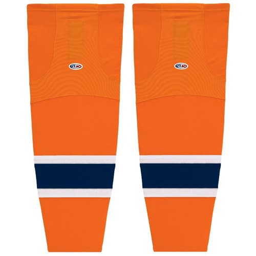 Athletic Knit HS2100-819 2015 Edmonton 3rd Orange Cut&Sew Mesh Ice Hockey Socks - Youth 21"