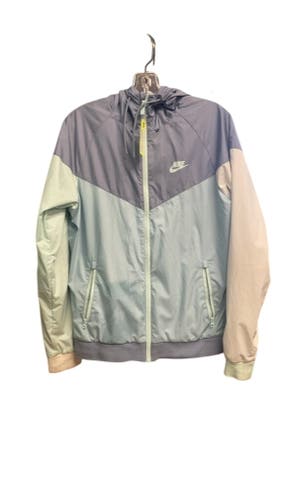 Nike Colorblock Windrunner Rain Jacket - Blue/Mint/White - Size Small