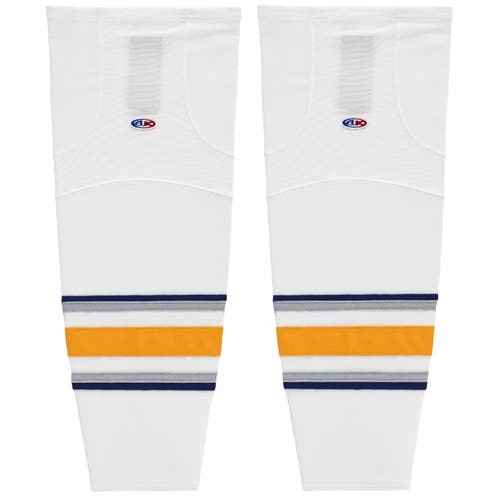 Athletic Knit HS2100-811 2009 Buffalo 3rd White Cut&Sew Mesh Ice Hockey Socks - Senior 30"