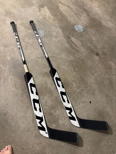 2-pack Senior CCM Extreme Flex 5.5 Regular Goalie Stick P4 26" Paddle (one new, one used)