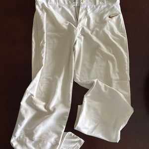 White Men's Large Adult Nike Game Pants (Used)