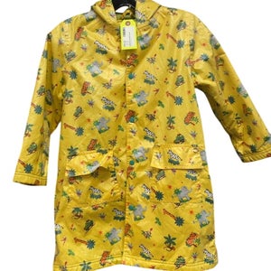 Plue Plue Kids Yellow Animal Print Rain Jacket