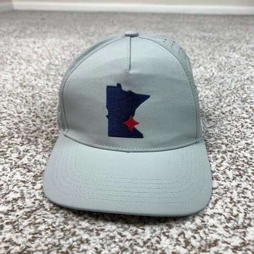 Minnesota Twins Hat Mens OSFM Gray Baseball MLB Perforated Snapback Cap SGA Logo