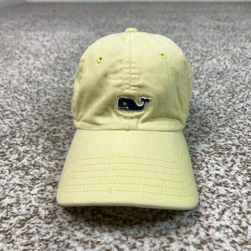Vineyard Vines Hat Mens OSFM Yellow Casual Whale Logo Adjustable Cap Strapback