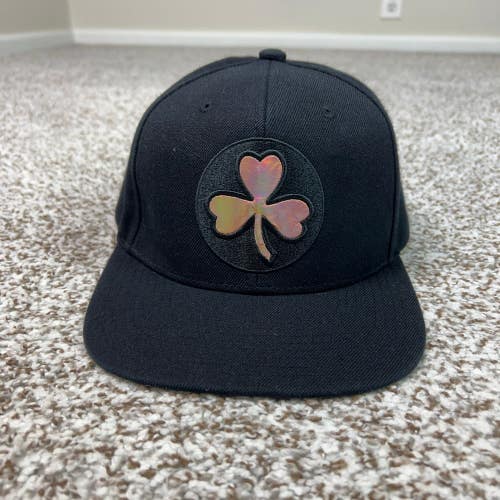 Boston Celtics Hat Mens One Size Black Mitchell Ness Snapback Cap Basketball NBA