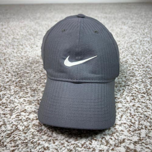 Nike Hat Mens One Size Gray White Golf Dri-FIT Adjustable Swoosh Cap Legacy91