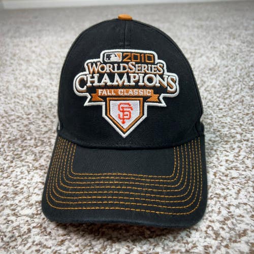 San Francisco Giants Hat Mens One Size Flex Black 2010 World Series 39THIRTY Cap
