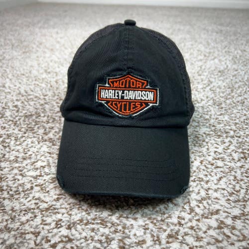 Harley Davidson Hat Mens OSFM Black Trucker Casual Mesh Snapback Cap Biker Logo