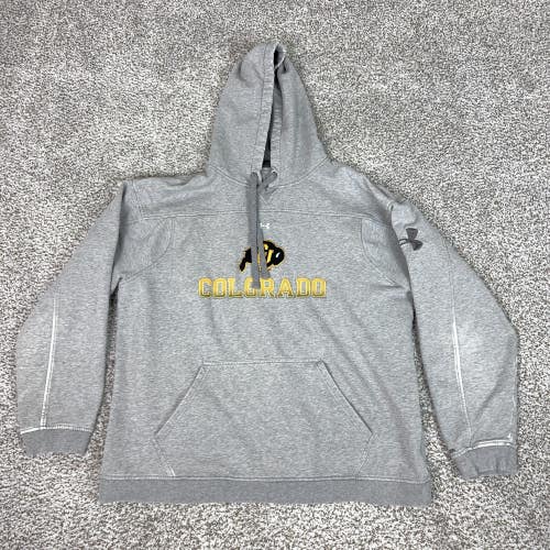 Colorado Buffaloes Sweatshirt Hoodie Mens 2XL Gray NCAA Under Armour College