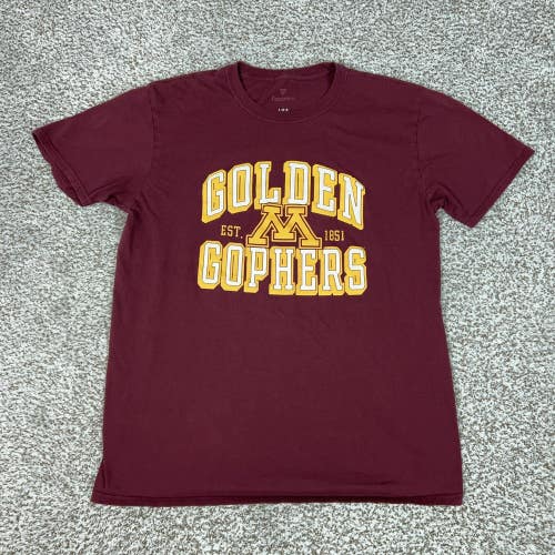 Minnesota Golden Gophers Shirt Mens Large Red NCAA College Fanatics Tee Sports