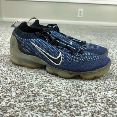 Nike Air VaporMax Flyknit Shoes Mens Size 9 Blue Running Sneakers Workout Gym