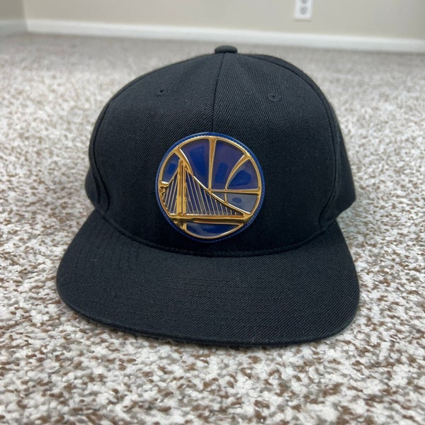 Golden State Warriors Hat Mens One Size Black Mitchell Ness Cap Basketball NBA