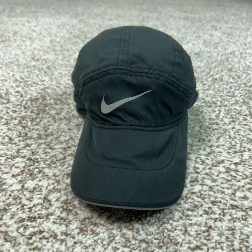 Nike Hat Mens One Size Black Running DriFit Aerobill Tailwind 5 Panel Cap Sports