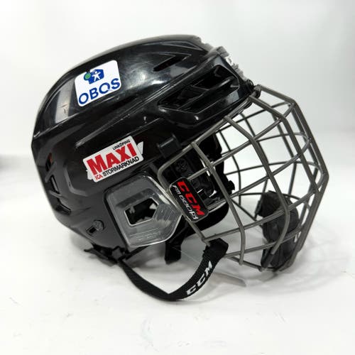 Used Black CCM Tacks 710 Helmet with Cage | Senior Small | AB667