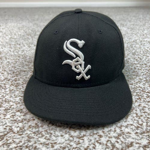Chicago White Sox Mens 7 1/2 Fitted Hat Black Cap Baseball MLB New Era 59Fifty
