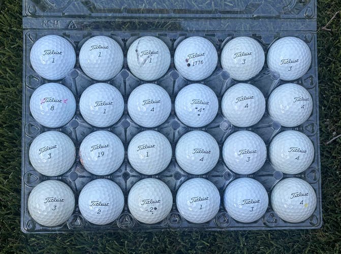 24 Titleist Pro V1 Golf Balls (2 dozen) 4A Near Mint Condition Used