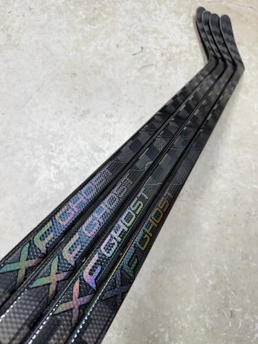 4 PACK 80 Flex Custom P28 Senior CCM XF Ghost Pro Left Hand Hockey Stick (New) Pro Stock