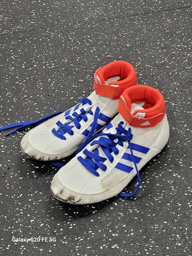 Used Adidas Wrestling Shoes White Junior 04 11849-S000043383