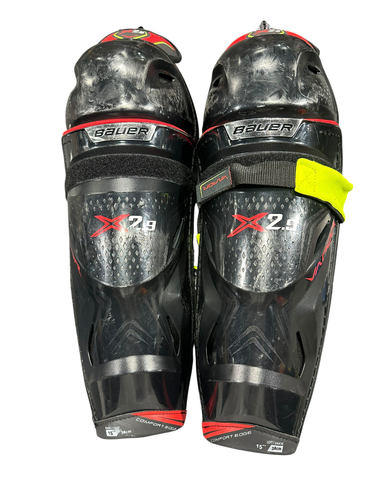 Used Bauer VAPOR X2.9 Senior Shin Guards Black 15" 11375-S000379176