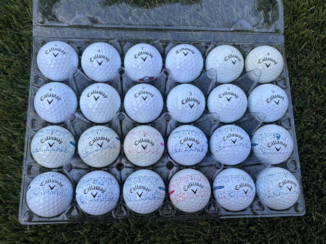 24 Callaway Supersoft Balls (2 Dozen) 4A Near Mint Condition Used