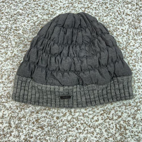 Duluth Trading Co Hat Beanie Mens Large Gray Quilted Lined Knit Winter Workwear