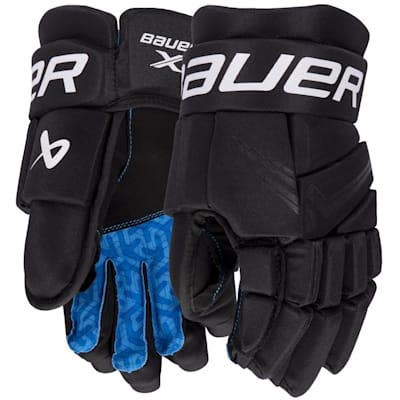 New Bauer X Hockey Gloves - Intermediate - Black 12" 11873-BAR1063729INBLK12