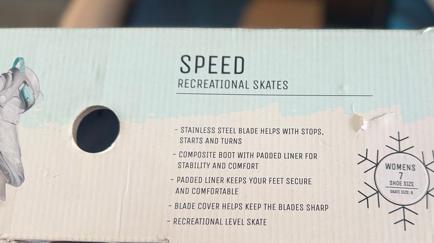 New dbx women speed skate size 8