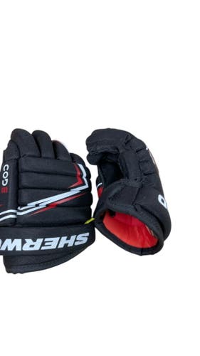 Sherwood Code Hockey Gloves - 10" - Black/Red