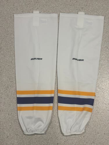 Senior L/XL White Mesh Bauer Hockey Socks (New)
