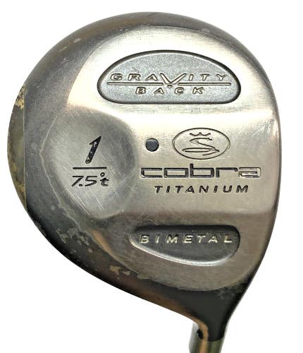 Cobra Ti BiMetal Gravity Back Driver 7.5 RH Extra Stiff Graphite 44.5 Stock Grip