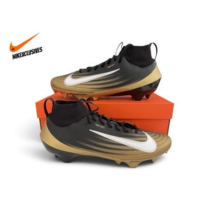 Size 10 Men’s Gold Black Nike Air Zoom Vapor Pro 1 Football Cleats FB3298-003 (NEW)