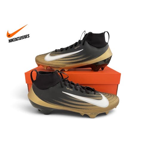 Size 8.5 Men’s Gold Black Nike Air Zoom Vapor Pro 1 Football Cleats FB3298-003 (NEW)