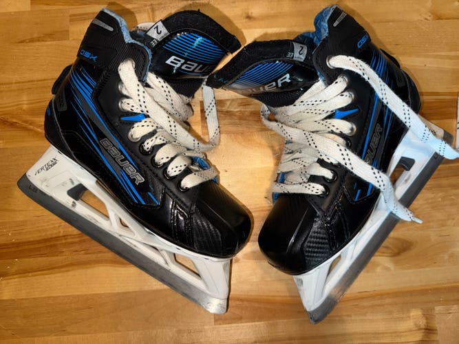 Bauer GSX Hockey Goalie Skates Extra Wide Width Size 2 (Used)