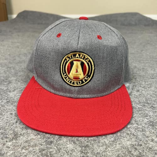 Atlanta United FC Hat Cap Snap Back Gray Red MLS Soccer Mens Futbol Sports Logo