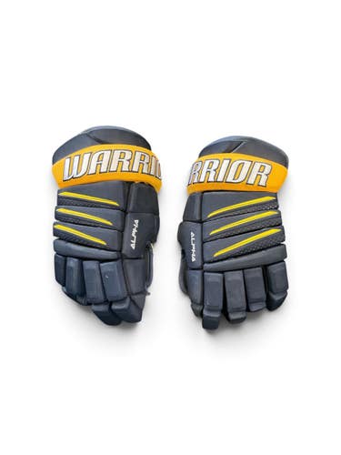Used Warrior ALPHA QX3 Senior Gloves Navy Blue 15" 11450-S000527332