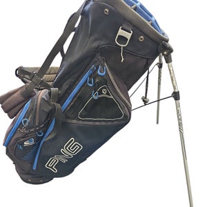 Used Ping 14 WAY STAND BAG Mens Stand Bag Black 11450-S000527324