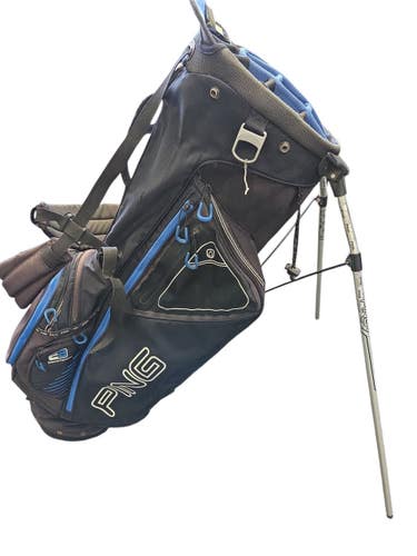Used Ping 14 WAY STAND BAG Mens Stand Bag Black 11450-S000527324