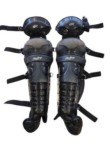 Used Rawlings CATCHERS SG Catchers Leg Guards Black Youth 11450-S000527203