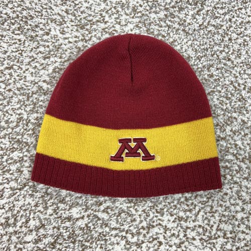 Minnesota Golden Gophers Hat Beanie Mens One Size Maroon Gold NCAA Football Knit