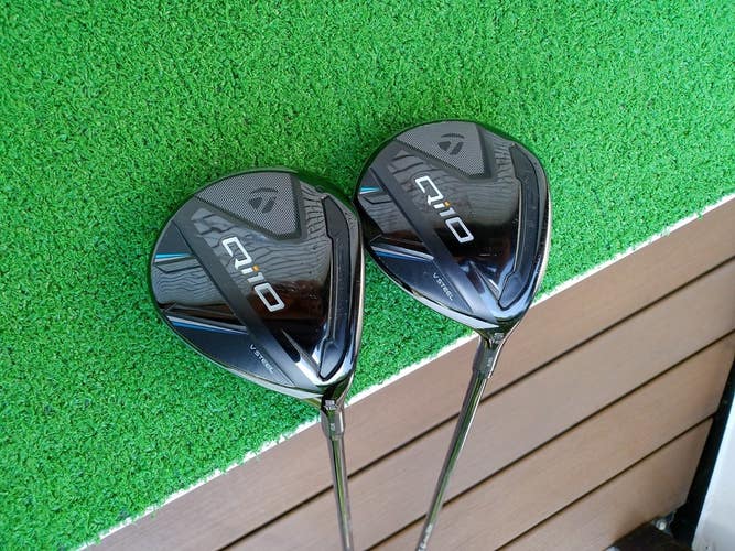 TaylorMade Qi 10 (3W & 5W) Wood Set w/ Fujikura VENTUS 6-R Regular Flex Shafts