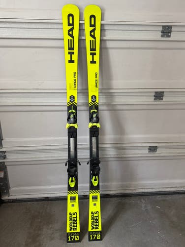 Unisex 2020 HEAD WC Rebels I.Race 170 cm Racing Skis With Bindings Max Din 14 (Used)