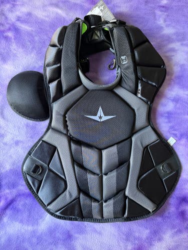 Black Adult All Star System 7 Catcher's Chest Protector (New)