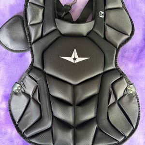 Black Adult All Star System 7 Catcher's Chest Protector (New)