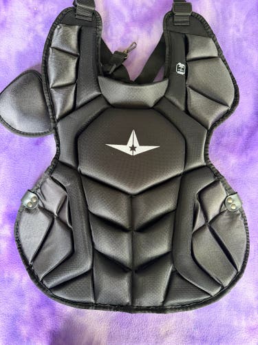 Black Adult All Star System 7 Catcher's Chest Protector (New)