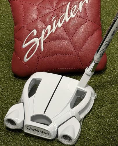 TaylorMade Spider White #3 Slant Mallet Putter LEFT Hand 35" w/ Cover LH NEW