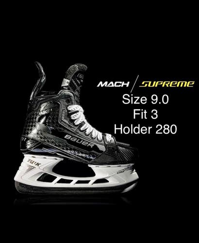 Brand New Bauer Supreme Mach Hockey Skates Size 9 Fit 3 (Wide)