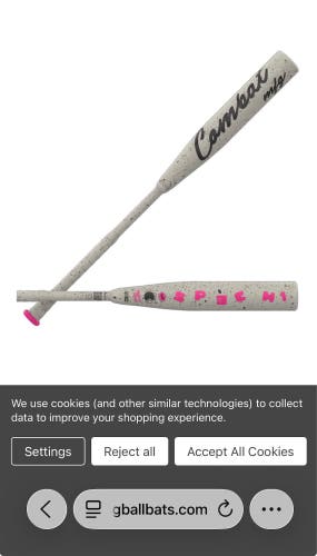 2026 Combat MFG Spec A1 Alloy BBCOR Certified Bat (-3) 30 oz 33" (Used)