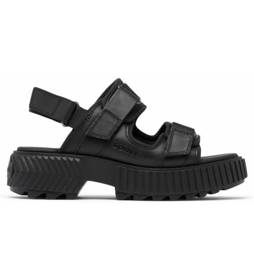 Sorel Ona Ave 2113181-010 Sandals Women's US 6 B Black Leather Strappy ZOGG3511