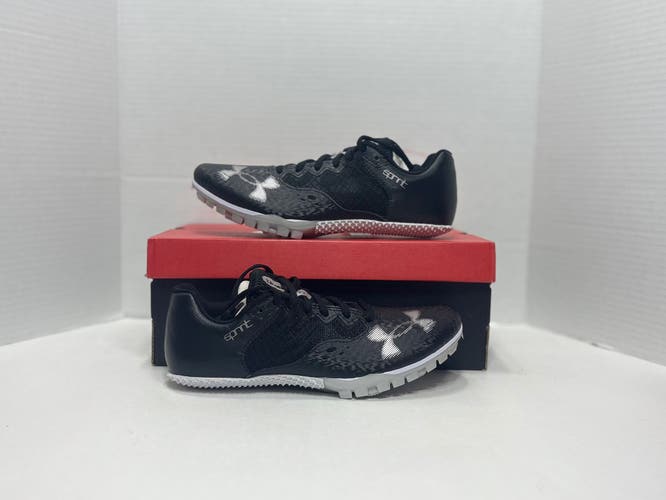 Black Unisex size M 7.6 (W 9.0) Under Armour Kick Sprint 4 Spikes Track & Field Shoes 3025461-002